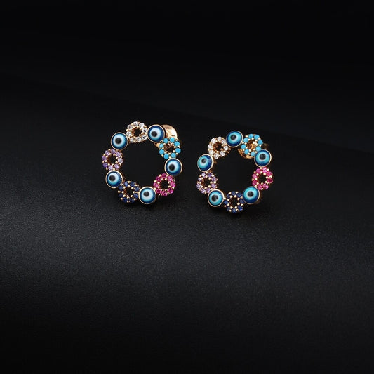 Evil eye big earrings