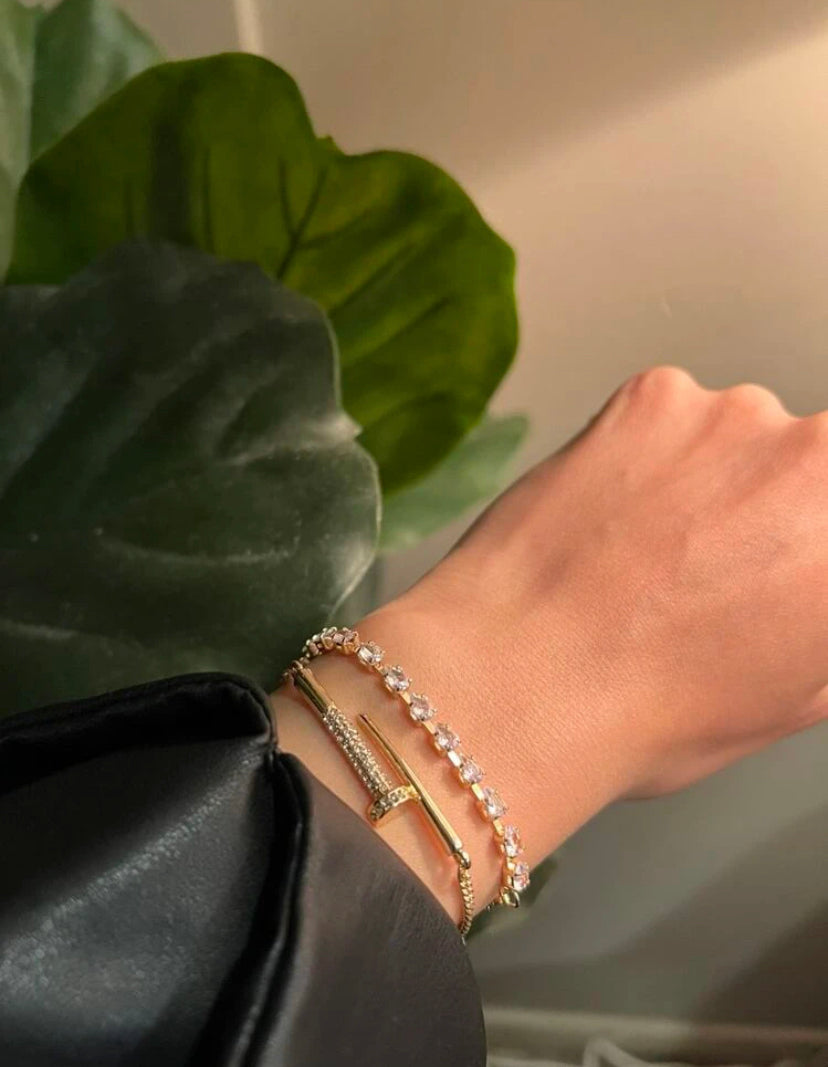 Gold Nail Bracelet