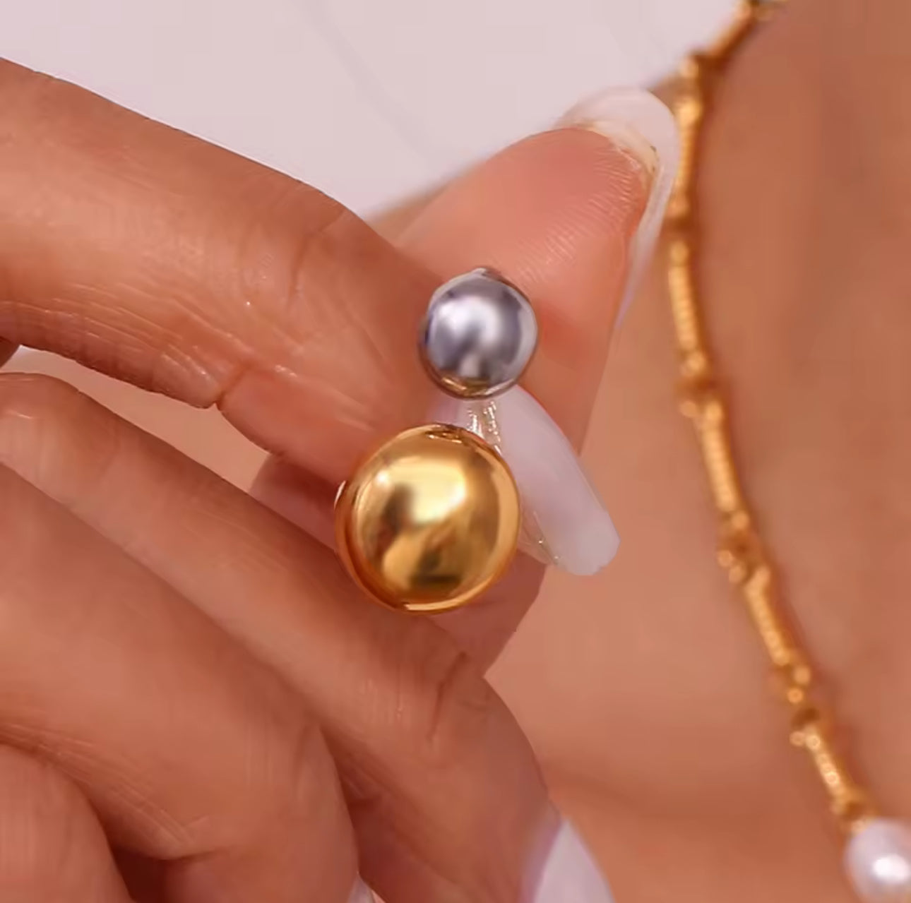 Gold Silver duo Ring