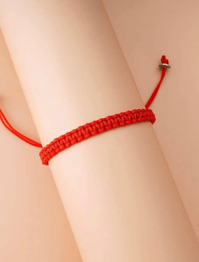 Black braided Evil eye anklet