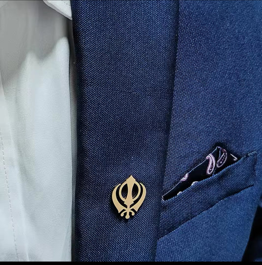 Khanda pin Brooch