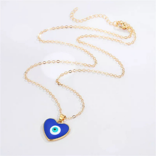 Evil eye Heart neckace