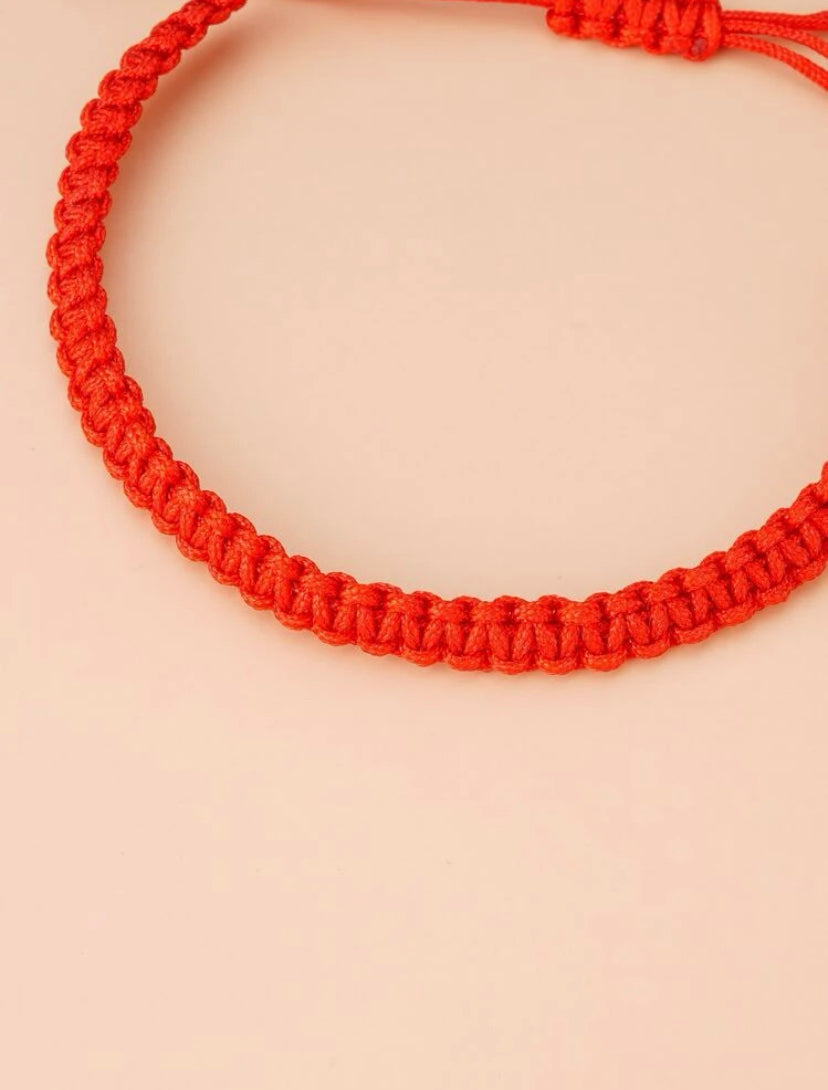 Black braided Evil eye anklet