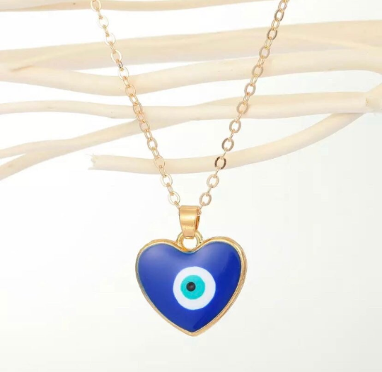 Evil eye Heart neckace