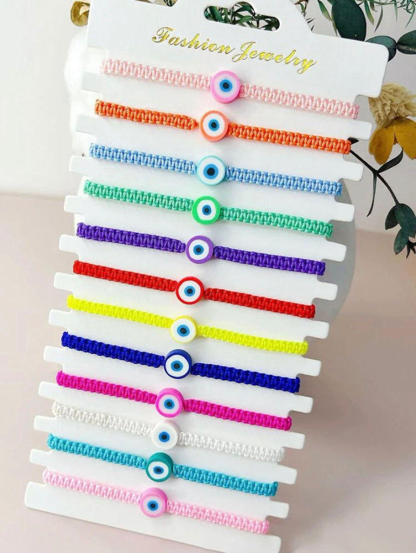 Color evil eye bracelet