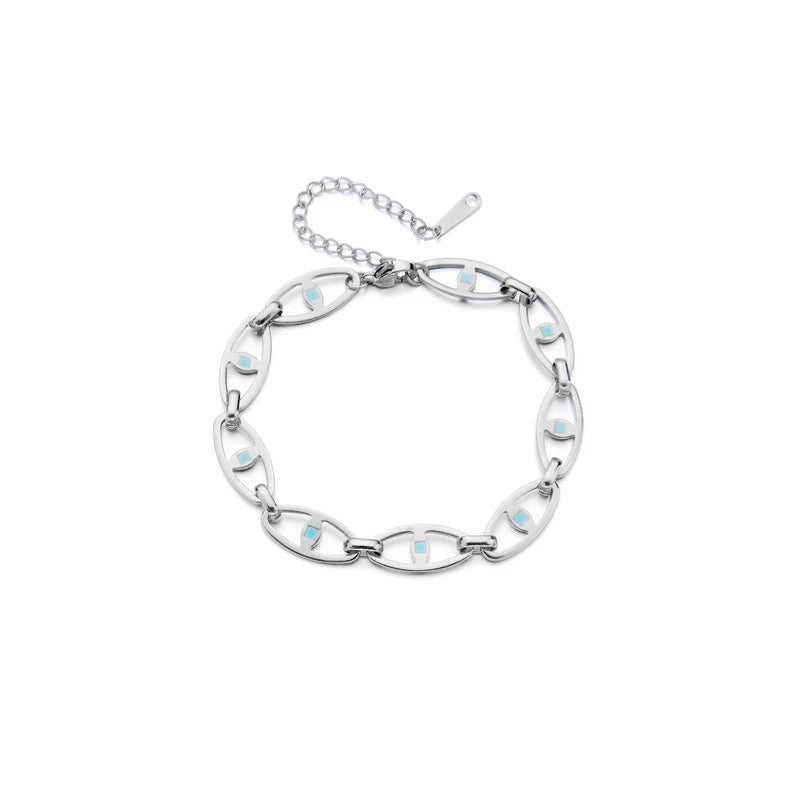 Evil eye chain bracelet