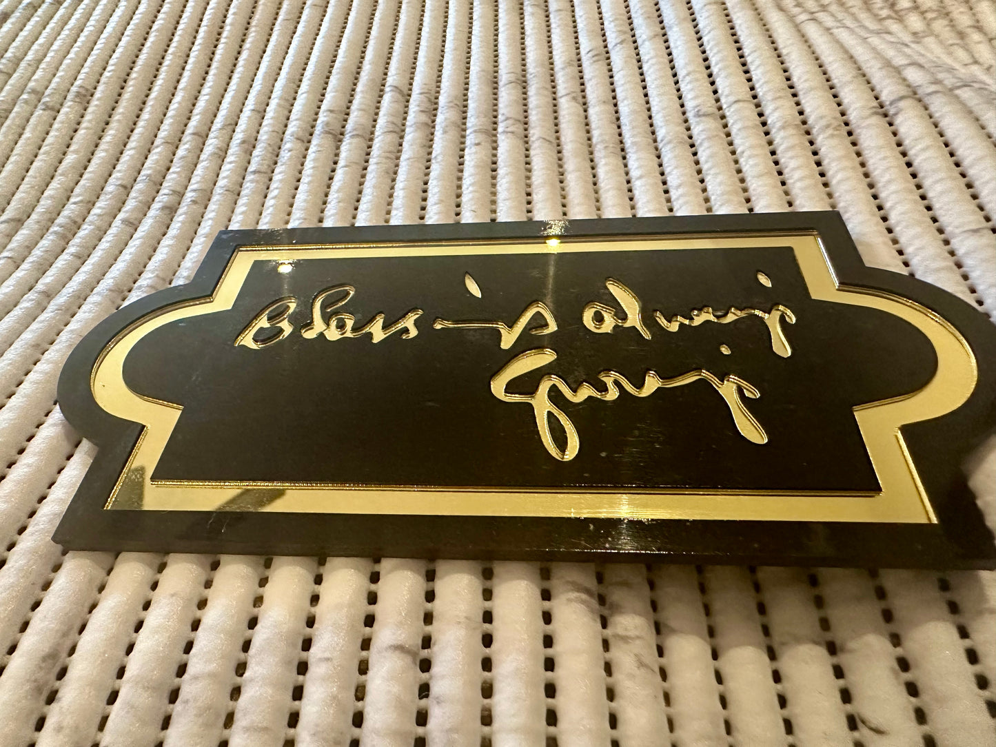 Jai guruji House plate or sign