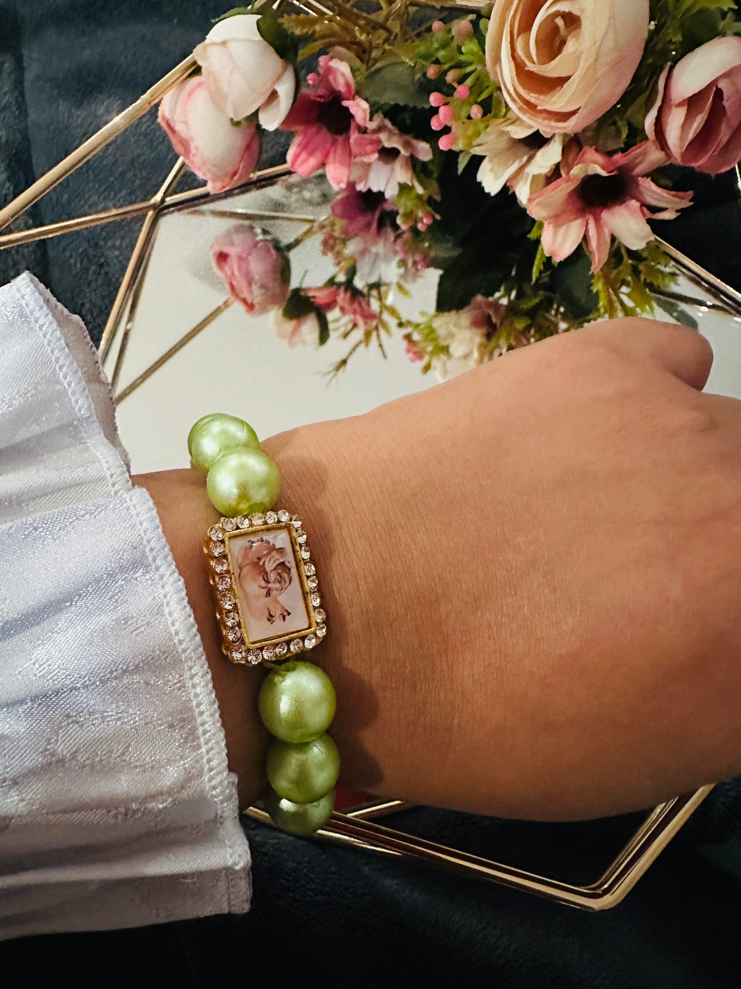 Jai Guruji blessing Bracelet Green