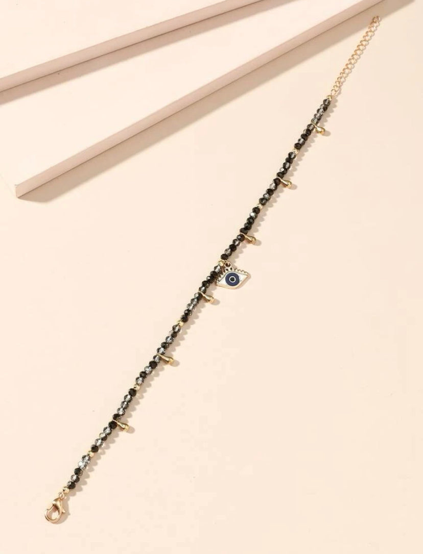 Evil eye anklet