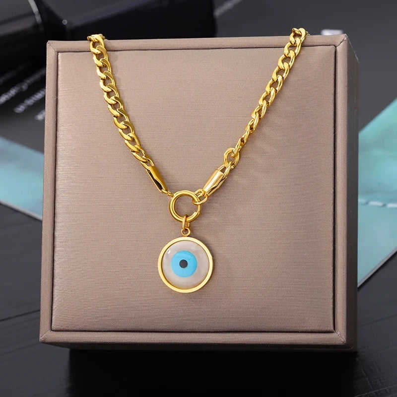 Evil eye chain necklace