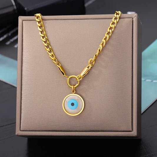 Evil eye chain necklace