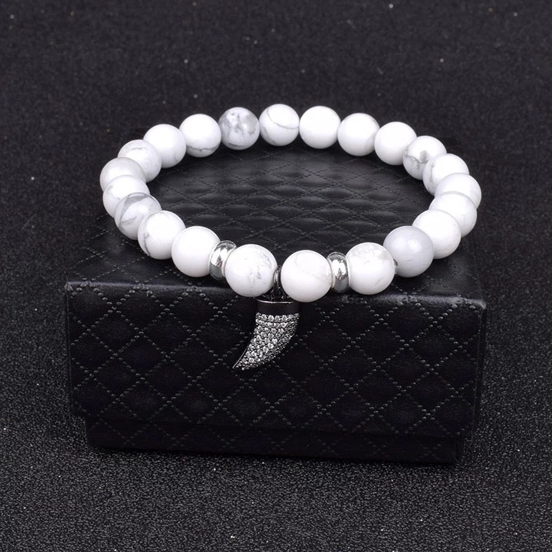 White Howlite Kirpan bracelet