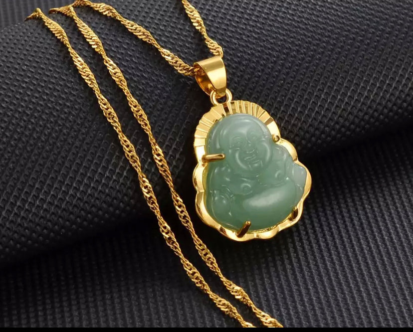Jade Buddha necklace