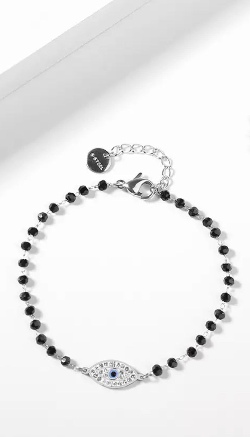 Evil eye silver bracelet
