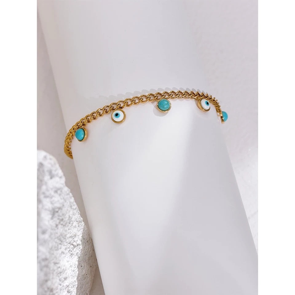 Gold evil eye Bracelet