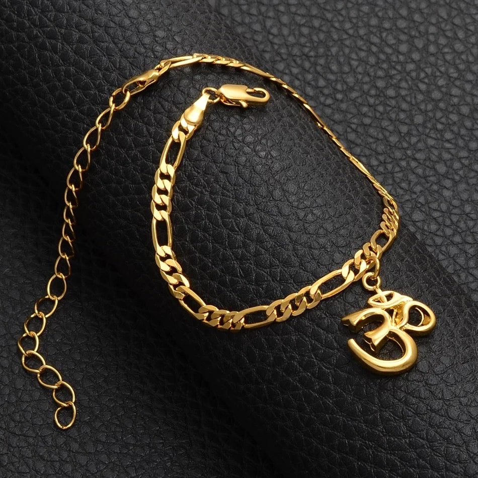 Gold Om bracelet