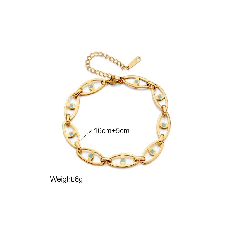 Evil eye chain bracelet