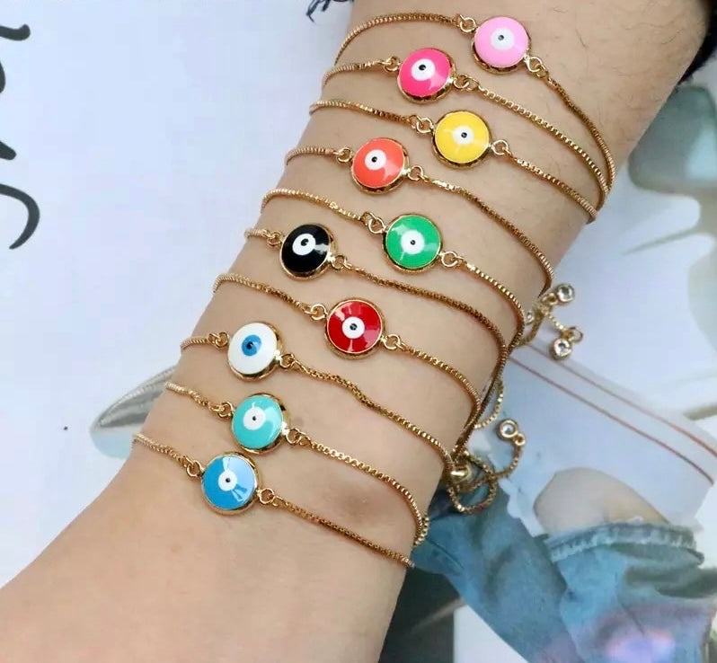 Tiny evil eye bracelets