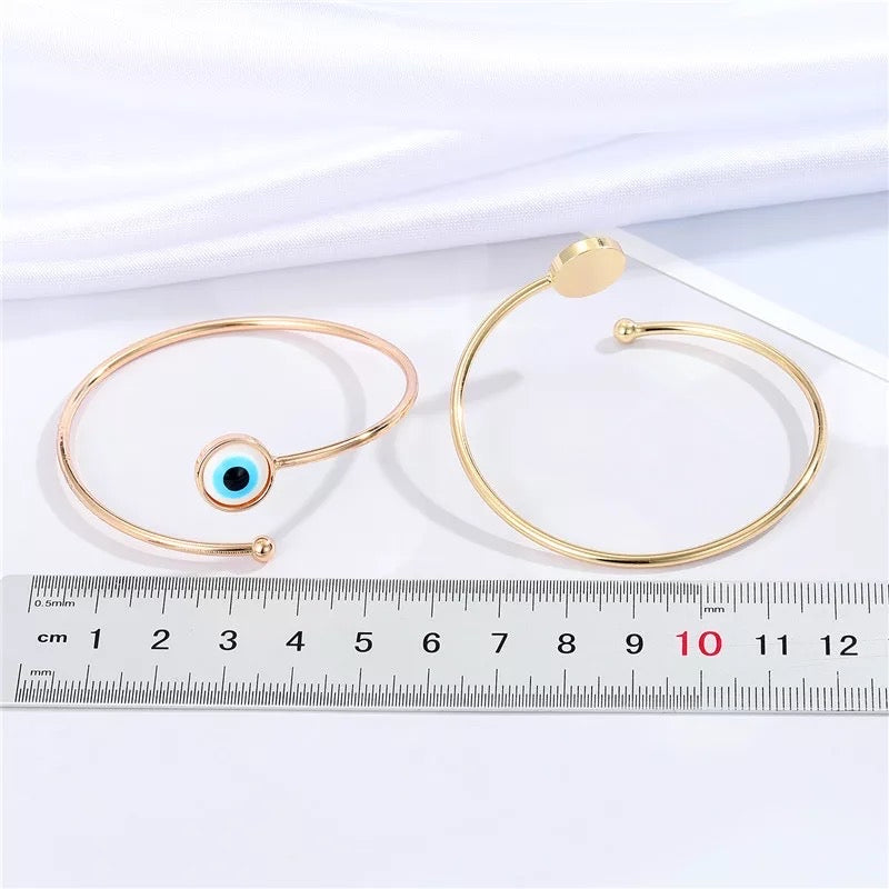Evil eye cuff bangle