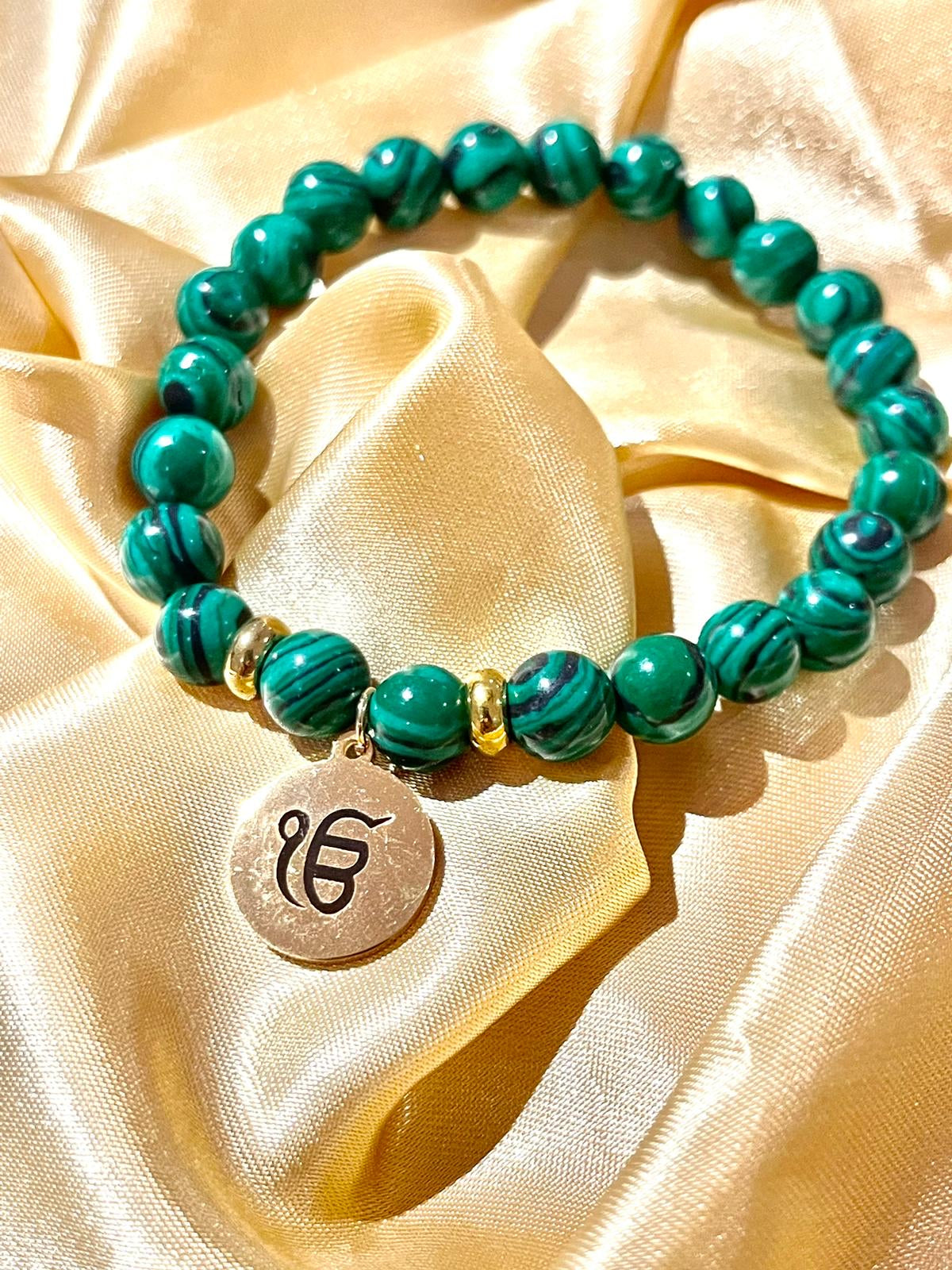 Ek Onkar bracelet- Malchaite Stone