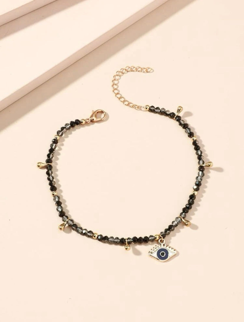 Evil eye anklet