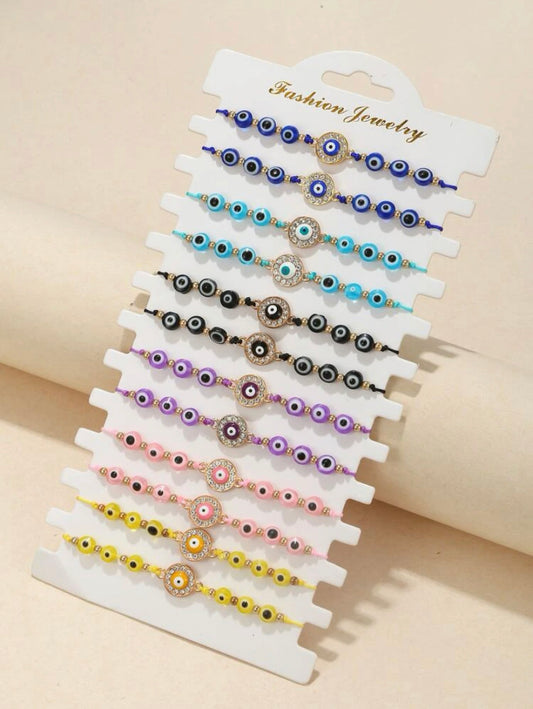 Tiny Evil eye colour bracelet