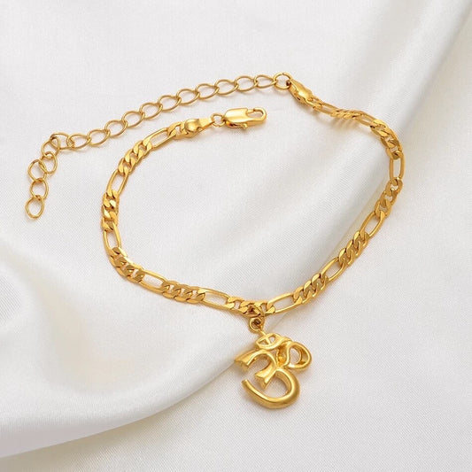 Gold Om bracelet