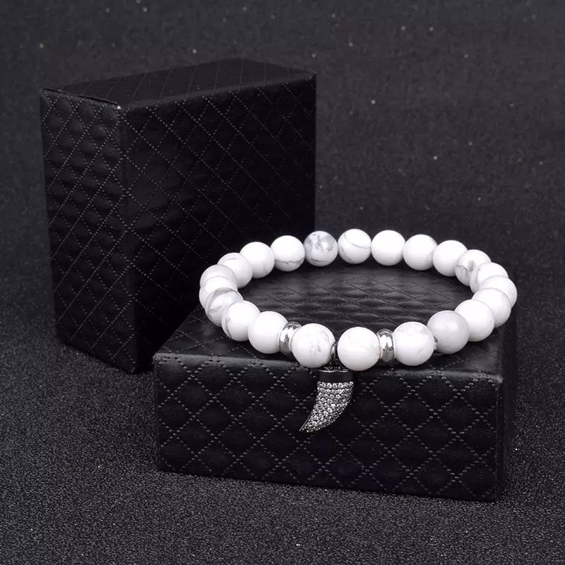 White Howlite Kirpan bracelet