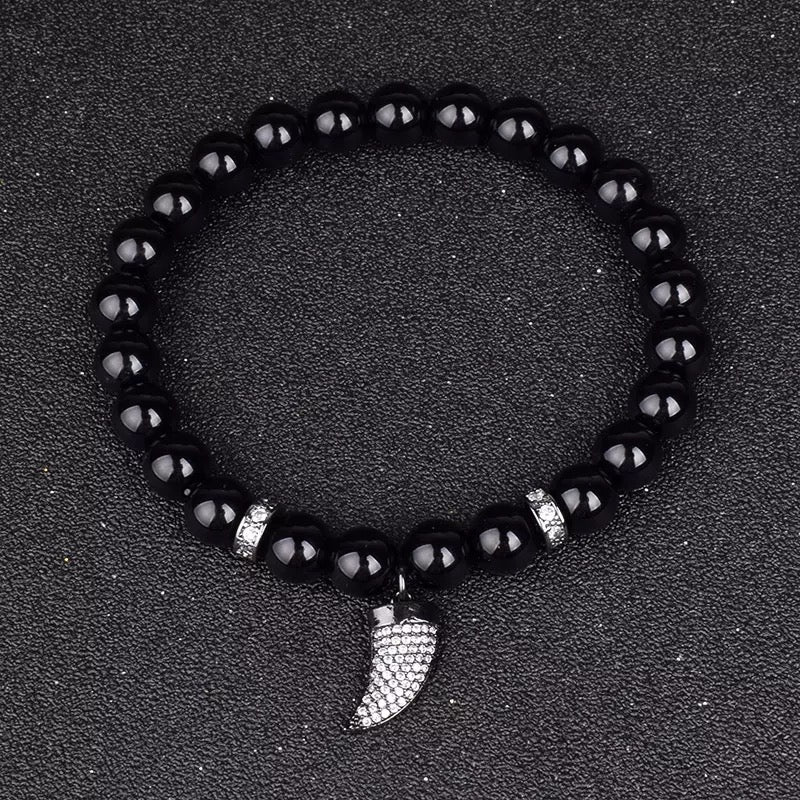 Black Tourmaline Kirpan bracelet