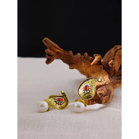 Gold Pearl Jhumka