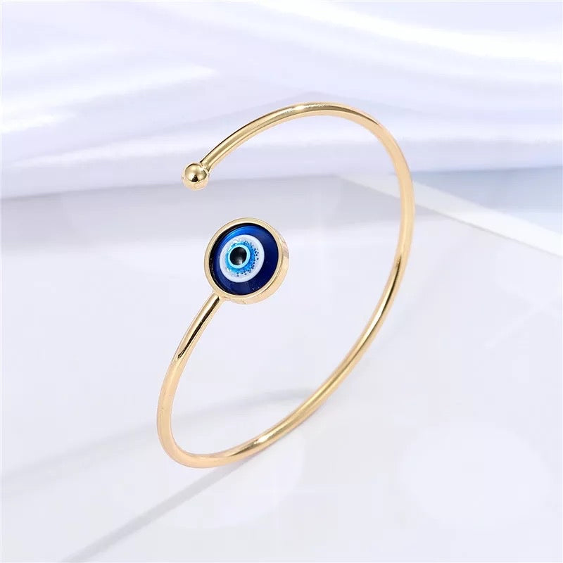 Evil eye cuff bangle