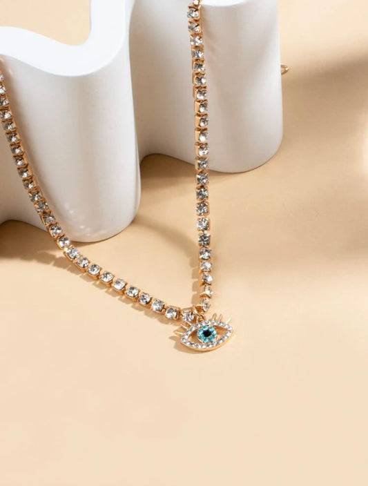 Evil eye choker necklace