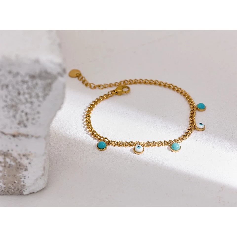 Gold evil eye Bracelet