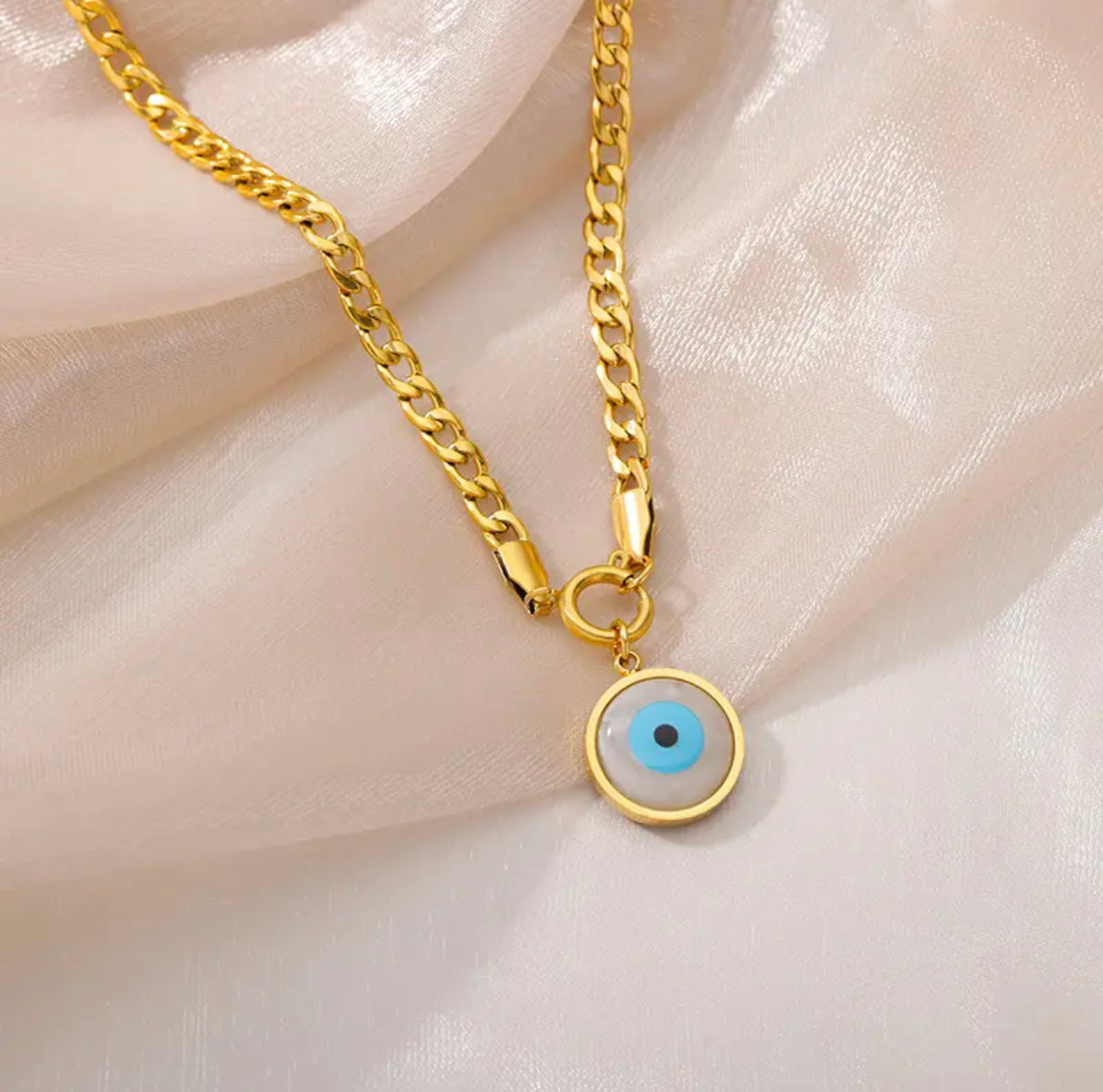 Evil eye chain necklace