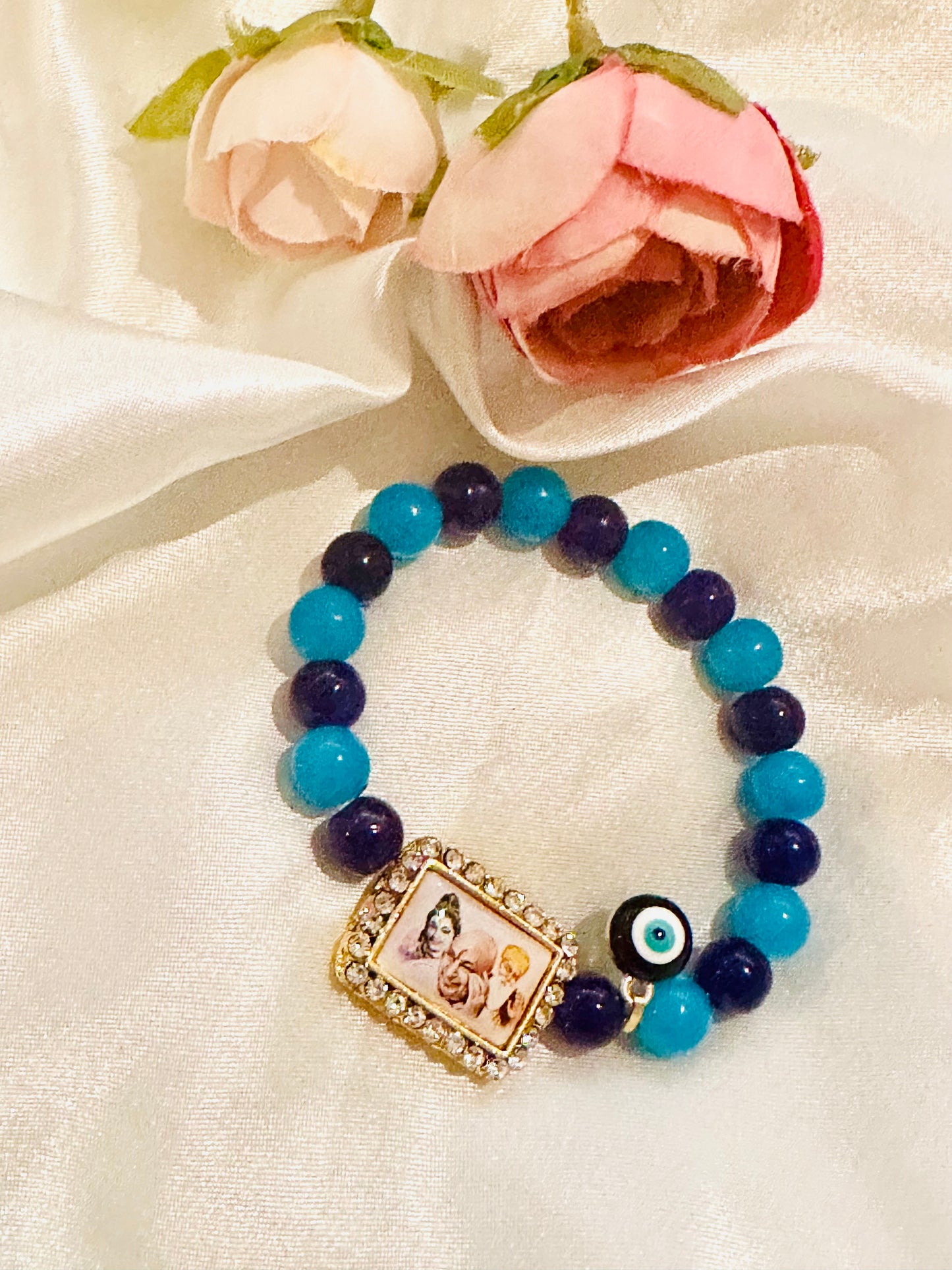 Jai Guruji blessing Bracelet with Evil eye