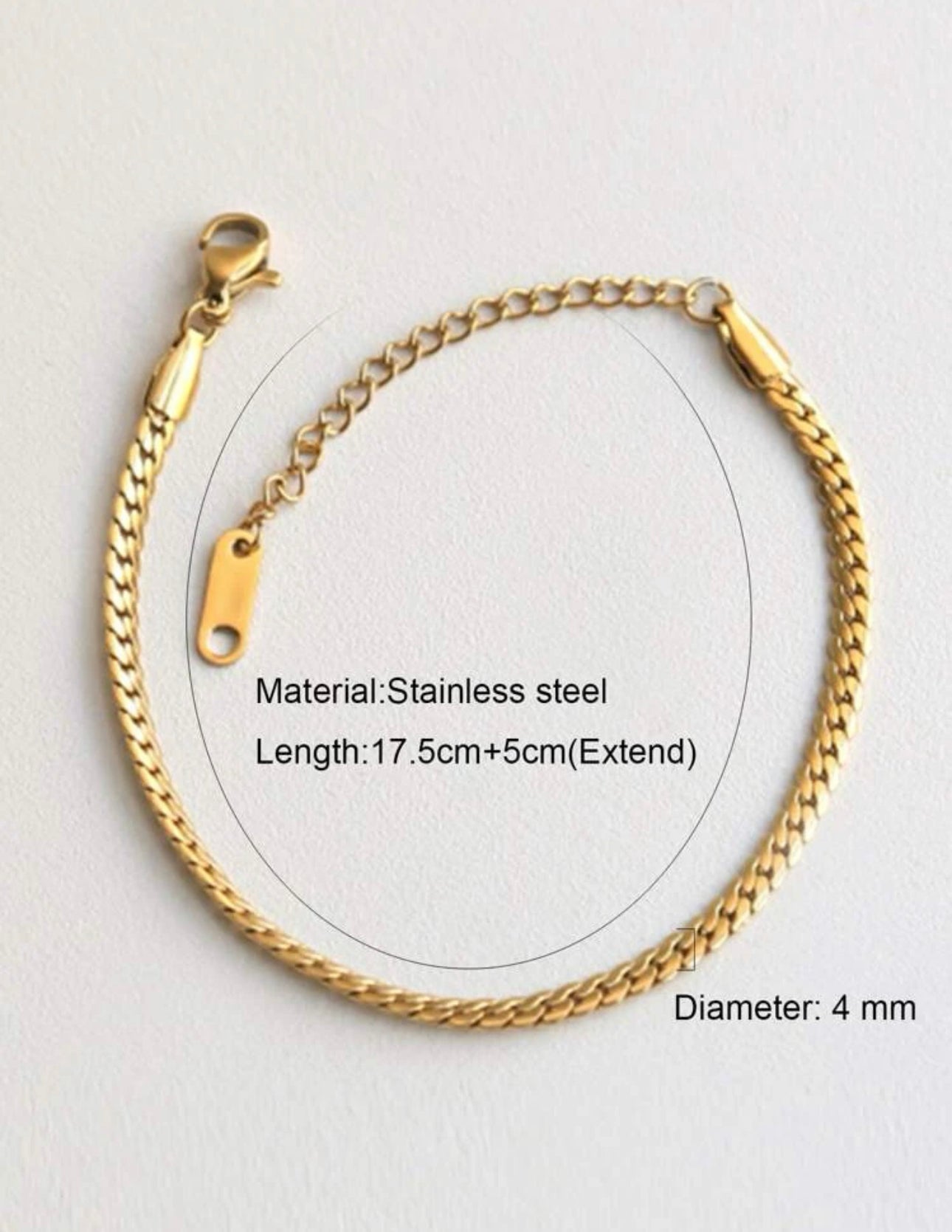 Gold chain bracelet