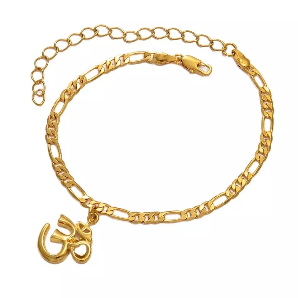 Gold Om bracelet
