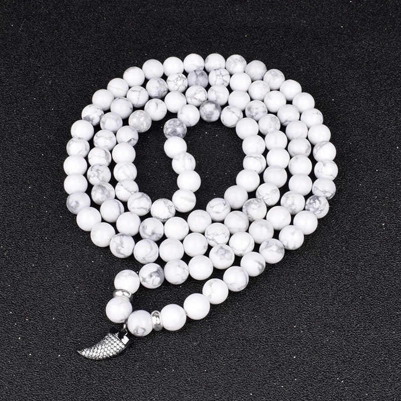 White Howlite 108 Beads Mala