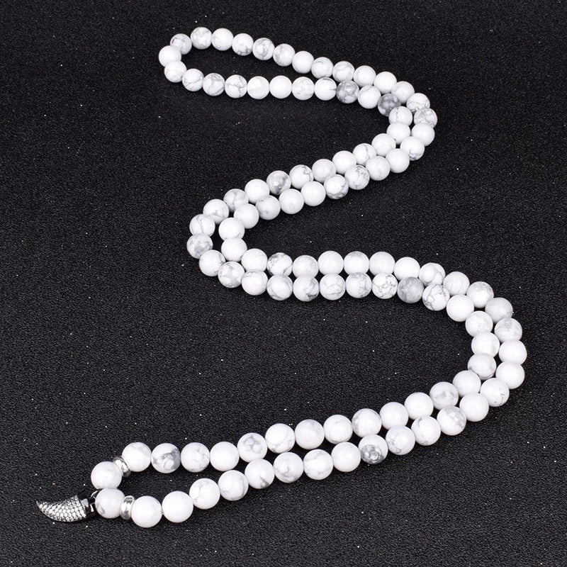 White Howlite 108 Beads Mala