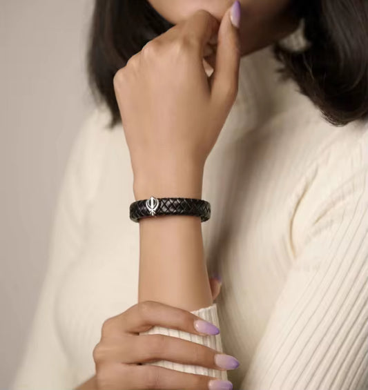 Khanda Bracelet Leather