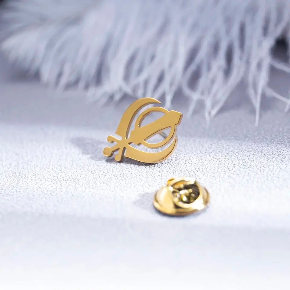 Khanda pin Brooch