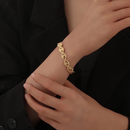 Evil eye cuff bangle