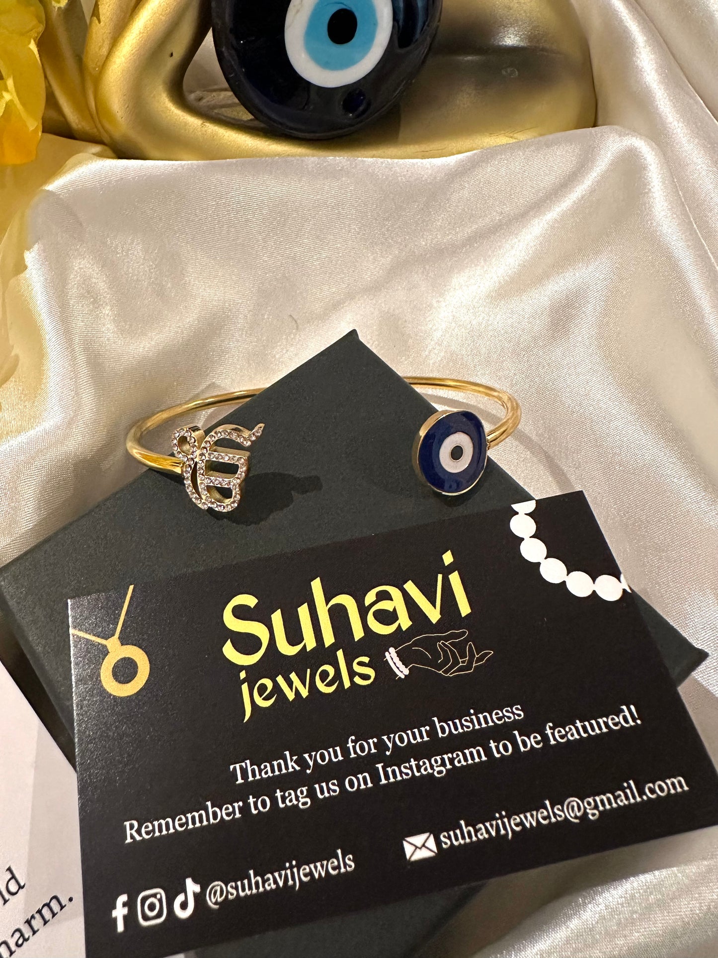 Ek Onkar & Evil Eye Bracelet “ Mehar ”