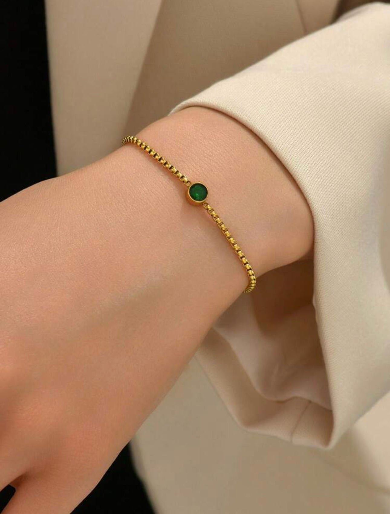 Gold glam bracelet