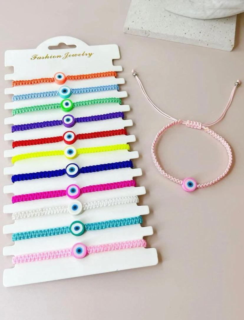 Color evil eye bracelet