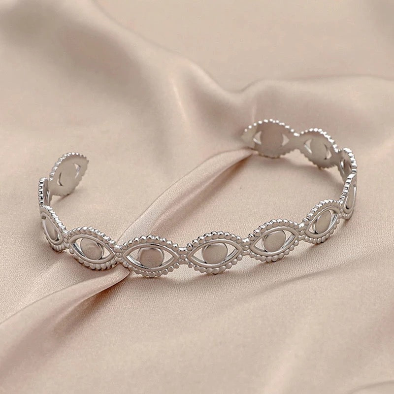 Evil eye cuff bangle
