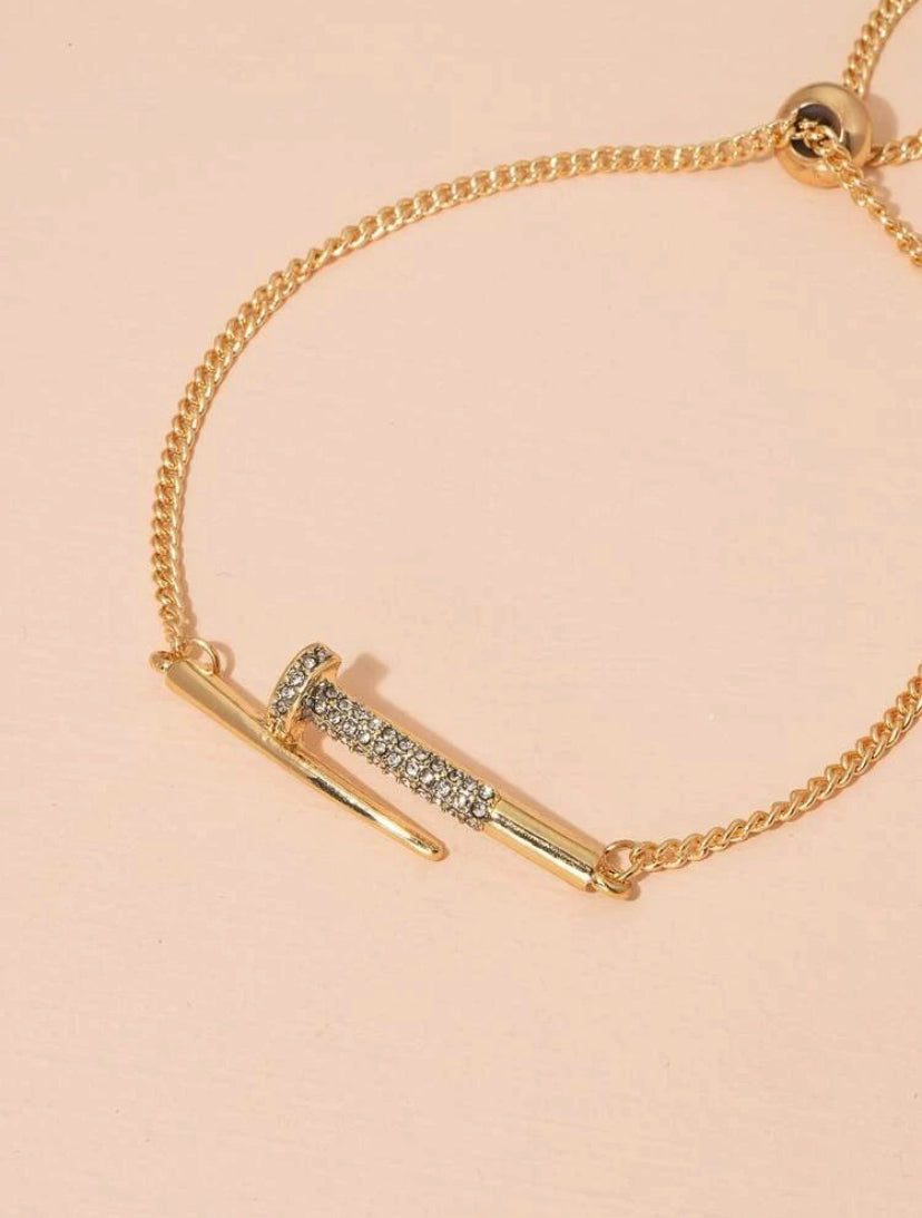 Gold Nail Bracelet
