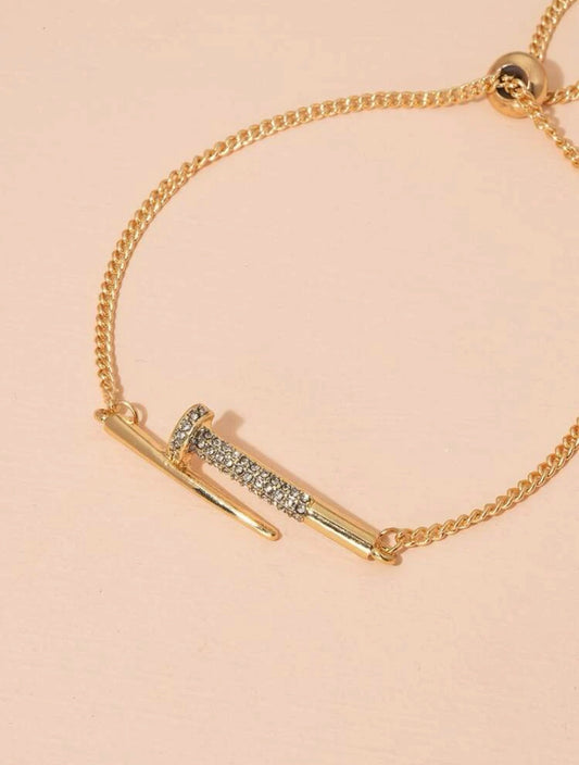 Gold Nail Bracelet