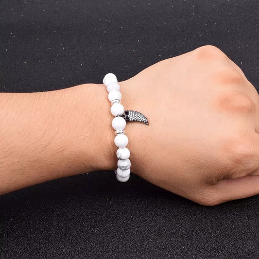 White Howlite Kirpan bracelet