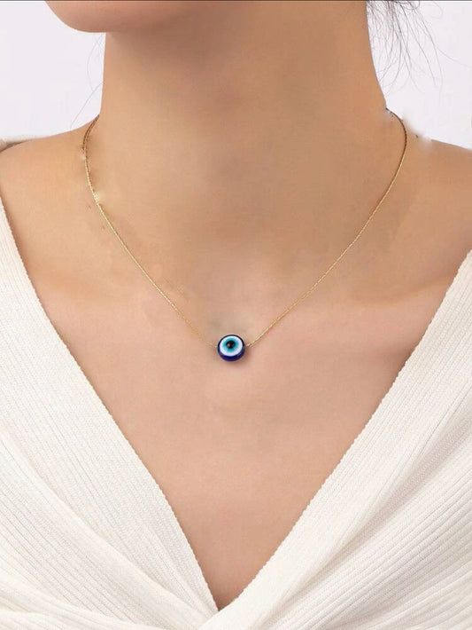 Dainty evil eye necklace